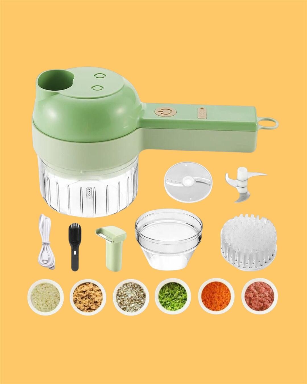 4 in 1 Portable Electric Vegetable Cutter Set Wireless