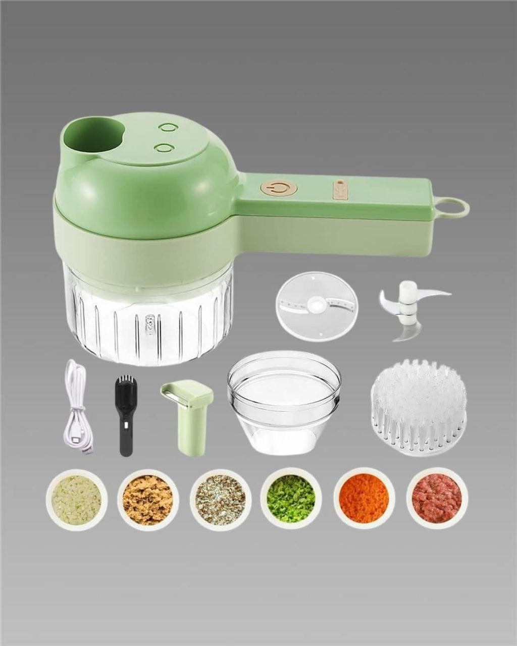 4 in 1 Portable Electric Vegetable Cutter Set Wireless